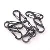 Número de suministros del fabricante. 4 Mosquetones de Resorte con Galvanizado Negro, Mosquetón de Aluminio en Forma de Ocho, Hebilla Colgante Negra en Forma de S