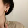 Moda Retro Lujo Ligero Elegante Gama Alta Pendientes de Gota de Aceite Rojo Ancola Colección Pendientes Simples y Versátiles para Mujer