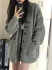 Estilo Suave e Preguiçoso Outono/Inverno 2026 Novo Casaco Solto Conjunto Estilo Coreano Suéter de Tricô Cardigã Estilo Preguiçoso Feminino