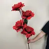 Venda Direta de Fábrica Estilo Europeu Peônia Única Brilhante Floral de Chão para Hall de Hotel Decoração de Interior Residencial