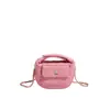 Bolso de Nicho Francés para Mujer 2025 Nuevo Color Puro Bolso Luna Bordado Acolchado Cadena de Hilo Bolso Cruzado para Mujer