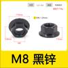 Porca Flangeada Hexagonal de Aço Inoxidável 304 Zinco Preto Din6923 Superfície de Flange Dentada Porca Antiderrapante M2.5~M16