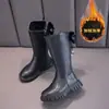 Botas Altas para Niña 2025 Otoño e Invierno Estilo Nuevo Bota Larga de Piel con Lazo para Niñas Pequeñas Elegantes Botas Largas de Princesa