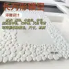 Tapete com Textura de Pedra Relevo, Branco Puro, Estilo Ins, Borda Bolha, Tapete Feito à Mão com Tufting, Personalizável com Seu Próprio Design