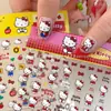 Sanrio Decoración para Uñas Caricatura Hello Kitty Relieve Tridimensional Pegatinas para Uñas con Lazo
