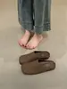 Mules Retro Estilo Francés Sin Cierre para Mujer, Nuevo Estilo Primavera y Otoño 2025, Zapatos Sin Cierre para Combinar con Vestidos para Noche