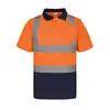 Ropa de trabajo reflectante para verano, de manga corta, adecuada para trabajos de tráfico y obras de construcción, personalizable con logo, reflectante de alto brillo, disponible para venta al por mayor