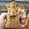 "Dios de la Riqueza" Talla en Madera de Cedro Estatua del Dios de la Riqueza Pieza de Mano Talla en Madera Maciza Estilo Chino Decoración de Escritorio para el Hogar y la Oficina