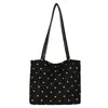 Bolsa de ombro estilo coreano com estampa de bolinhas em PU, coleção outono/inverno 2026, bolsa tote de grande capacidade para mulheres, adequada para trabalho e deslocamento, também uma mochila estudantil