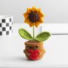 Plantas en maceta tejidas a mano transfronterizas, Adornos de plantas de ganchillo de lana, Fomentar activamente que las plantas pequeñas en maceta tejan ramos de flores artificiales