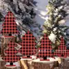Decoraciones de Árbol de Navidad Planas 2D de 5 Piezas - Centros de Mesa Rústicos de Granja Escandinavos
