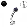 Joyas para Piercing de Barra Curva de Aleación de Titanio G23 Joyas para Piercing de Labio Joyas para Piercing de Ceja Transfronterizo Circonita Moda Casual Joyas para Piercing de Ceja
