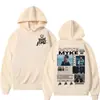 Moletom com Capuz da Capa do Álbum do Rapper Myke Towers Roupas Masculinas e Femininas Hip-Hop Street Retro com Capuz Outono e Inverno