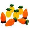 Accesorios de Resina de Fruta de Piña Estéreo Simulada Accesorios para Joyería DIY de Zanahoria Juguetes de Comida en Miniatura Adornos de Micro Paisaje