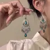 Estilo Étnico Gota d'Água de Diamante Brinco Gancho Borla Moda Brincos Retrô Luxo Leve Alto Senso Personalidade Brincos de Nicho Atacado