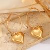Europa y Estados Unidos moda caliente transfronteriza tridimensional exagerado amor arete de oreja mujeres personalidad tendencia chica caliente aretes de corazón de durazno al por mayor