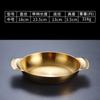 Plato para Snacks de Acero Inoxidable Dorado Estilo Coreano con Doble Asa, Plato para Pasta, Plato Creativo para Arroz Horneado, Plato Redondo Profundo, Plato Plano, Plato Poco Profundo