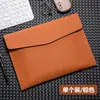 Bolsa de Documentos de Cuero Carpeta de Archivo para Papel A4 Bolsa de Documentos Bolsa de Documentos de Negocios Bolsa para Guardar Recibos Logo Personalizado