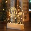 Luzes Decorativas de Natal Luzes de Corda de LED Luzes de Letras 3D Luzes de Base Acrílica Luzes de Atmosfera Neon Enfeites de Luz Noturna