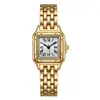 Reloj cuadrado de moda transfronterizo para mujer, estilo versátil y simple, reloj de cuarzo con correa de acero de lujo ligero, resistente al agua, para damas