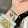 2025 Pulsera Tejida a Mano de Dibujos Animados Zongzi Festival del Bote del Dragón Pulsera Ajustable Cuerda de Cinco Colores Regalo para Niños Tendencia Nacional