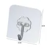 Gancho de pared sin perforaciones para baño, inodoro, gancho adhesivo transparente montado en la pared detrás de la puerta, gancho pequeño fuerte para dormitorio, adhesivo fuerte