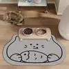 Alfombrilla de Diatomeas para Mascotas de Dibujos Animados para Sala de Estar, Adecuada para Gatos y Perros, Impermeable, Resistente a la Suciedad, Antideslizante, Fácil de Limpiar, Alfombrilla para Alimentación