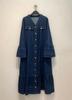 Estilo Garça Seca Primavera e Verão Estilo Americano Fashionável Retro Estilo Old Money Senso de Design Vestido Jeans Solto Casual Longo para Mulheres