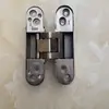 Porta invisível 304 aço inoxidável dobradiça oculta de alta resistência, ferragens especializadas para portas de madeira dobráveis, dobradiça oculta tridimensional ajustável