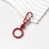 Llavero de aleación de zinc con forma de macarrón pintado en aerosol, disponible en stock, mosquetón de resorte mini, hebilla colgante multicolor para bolsa y juguete