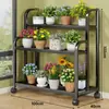 Estante para Flores Estante de Almacenamiento Estante para Flores de Balcón Sala de Estar de Pie Hierro Escalonado Multicapa Estante para Macetas de Plantas Suculentas Flores