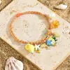 Exportación Transfronteriza Más Vendido Dopamina Colorido Divertido Tobilleras de Cerámica de Pez y Estrella de Mar Serie Océano Accesorios de Pie de Cuerda Coloridos