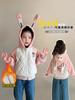Ropa Exterior Gruesa para Niñas Otoño e Invierno 2025 Nuevo Labubu Ropa de Otoño para Niños Sudadera con Capucha Acolchada Forrada de Polar para Bebé
