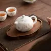 Bule Xishi de Porcelana de Jade Branco com Flor de Glicínia, Bule Único para Mulheres, Adequado para Uso Doméstico ou no Escritório
