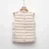 Chaleco de Mujer Pinghu Chaleco Chaqueta de Plumas Chaleco Interior Cintura Corto Ligero Capa Interior Otoño e Invierno Cuello Redondo Forro de Plumas