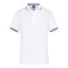 Camisa polo publicitaria de algodón de seda de hielo de alta gama, ropa de trabajo con solapa personalizada, herramientas de manga corta, ropa para padres, impresión bordada personalizada