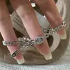 Pulsera de Correa de Reloj de Plata de Ley S925 Incrustada con Diamantes, Lujo Ligero, Sensación de Alta Gama, Diseño de Nicho, Ajustable, Regalo del Día de la Madre