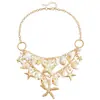 Accesorios Verano Playa Bohemio Cadena de Cintura de Concha Viaje a la Costa Cadena Corporal con Colgante de Estrella de Mar y Caracola de Perla Artificial