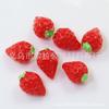 Colgante de fruta de fresa de simulación de 12 x 16 mm, accesorios de resina para alimentos y juegos, material de decoración de micropaisaje