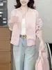 Chaqueta de béisbol para mujer 2026 verano nuevo estilo moda casual con diseño de cremallera, top corto moderno elegante y versátil