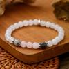 Pulseira Elástica de Pedra Shoushan de Cristal para Mulheres - Pulseira de Contas com Fio Elástico - Joias de Pedra Natural para Atacado