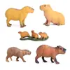 Set de 5 Figuras de Capibara Figuras Realistas de PVC de Animales Salvajes Incluye Capibaras Sentados y Acostados Juguetes Educativos de Animales para Niños NatureInspire