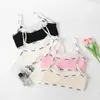 Tirante de letra hermosa espalda camisola banda cruzada en el pecho almohadilla en el pecho sujetador para niña 8-17 niñas período de desarrollo chaleco deportivo sin tirantes