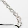 Corrente de cabelo com corda elástica de strass, nova moda transfronteiriça, faixa de cabelo nupcial simples europeia e americana, corrente corporal feminina