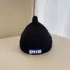 Gorro de Lana Tejido para Niños y Niñas Otoño e Invierno Cálido Grueso Suéter para Bebé Gorro de Piel Tendencia
