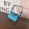 Mini Bolso Lindi Clásico Bolso de Cadena Colgante Llavero de Coche Clavo Cabeza Colgante para Auriculares Decoración Creativa para Coche Mujeres