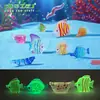 Paisaje en miniatura, creativo, que brilla en la oscuridad, colorido, figuras de peces planos - Accesorios decorativos DIY para acuarios de océano, adornos pequeños