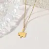 Nuevo Collar de Acero Inoxidable Árabe Cadena para Clavícula Lujo Ligero Gama Alta Simple Versátil Collar de Acero de Titanio Joyería para Mujer