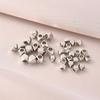 Cuentas Hexagonales de Platino Chapado en Cobre Pulsera DIY Hecha a Mano Accesorios de Cuentas Collar de Perlas Casero Joyería Material de Cuentas Multifacético