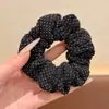 Infantil 2026 Outono/Inverno Novo Retrô Bolinhas Intestino Pequeno Elástico de Cabelo para Cabelo Rabo de Cavalo Corda de Cabelo Elástico de Cabelo Flor de Cabelo